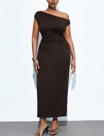 Rochie medie SHEIN CURVE, maro