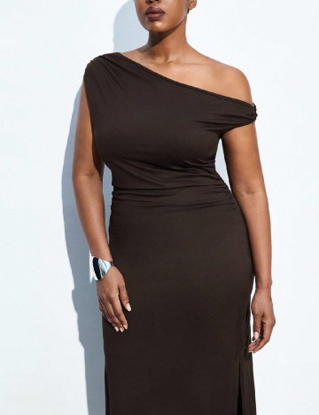 Rochie medie SHEIN CURVE, maro