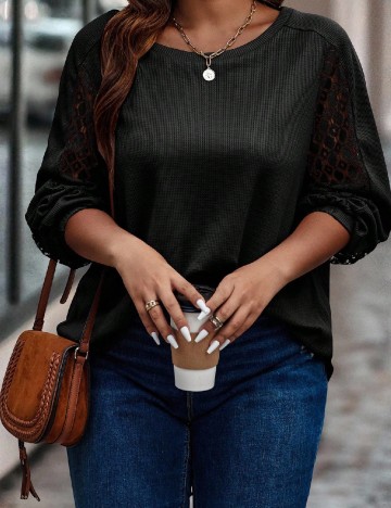 Bluza SHEIN CURVE, negru