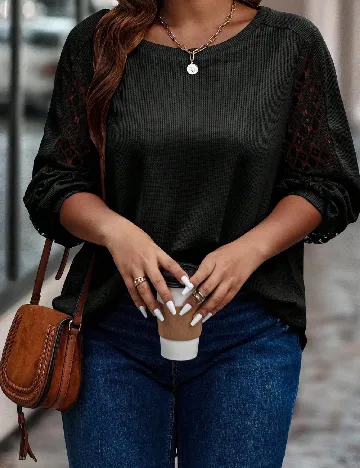Bluza SHEIN CURVE, negru
