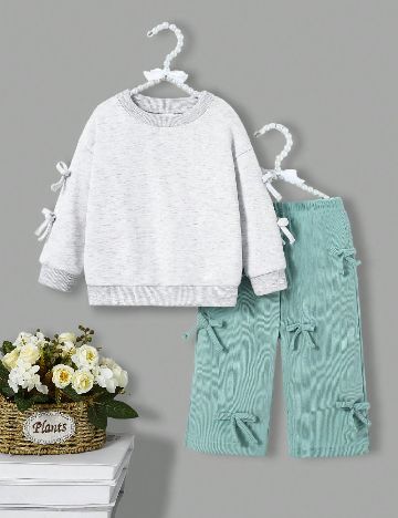 Compleu Shein Kids, verde/gri