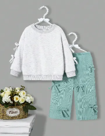 Compleu Shein Kids, verde/gri