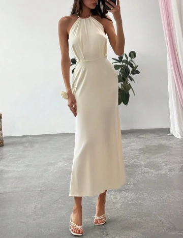 Rochie medie SHEIN, ecru