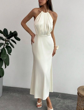Rochie medie SHEIN, ecru