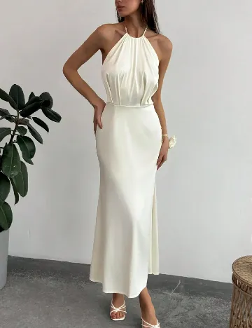 Rochie medie SHEIN, ecru