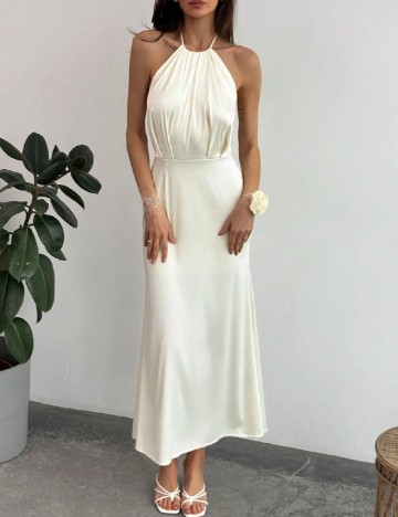 Rochie medie SHEIN, ecru