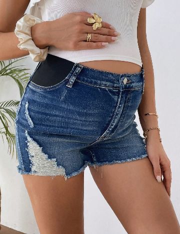 Pantaloni scurti SHEIN Maternity, albastru