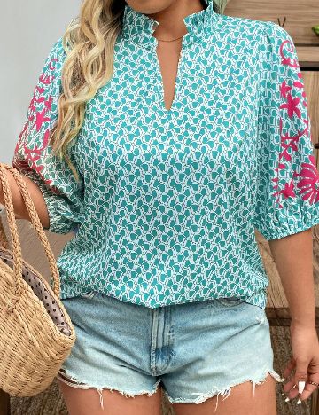 Bluza SHEIN CURVE, verde