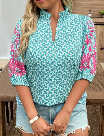 Bluza SHEIN CURVE, verde