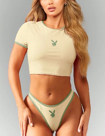 Costum de baie Missguided, crem