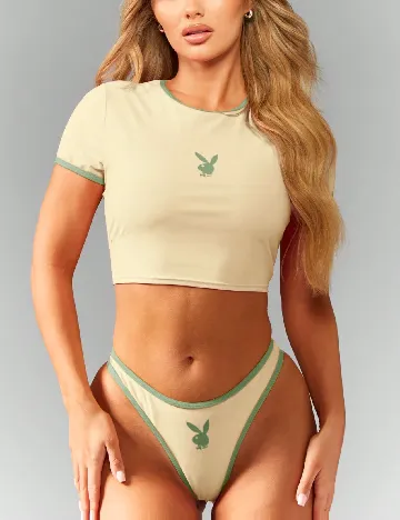 Costum de baie Missguided, crem