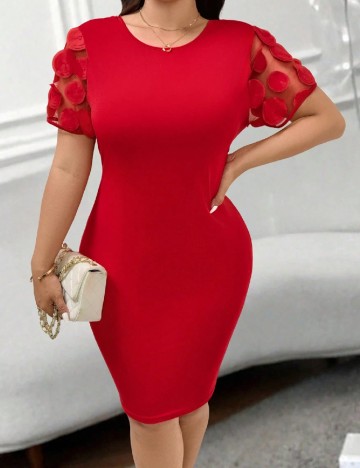 Rochie scurta SHEIN CURVE, rosu