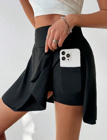 Fusta pantalon SHEIN, negru