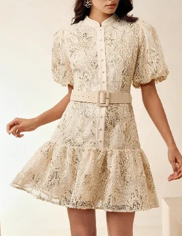 Rochie scurta Anewsta, crem