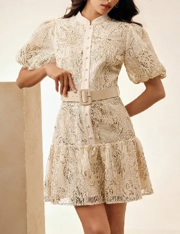 Rochie scurta Anewsta, crem