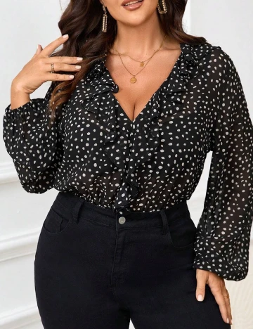 Body SHEIN CURVE, negru