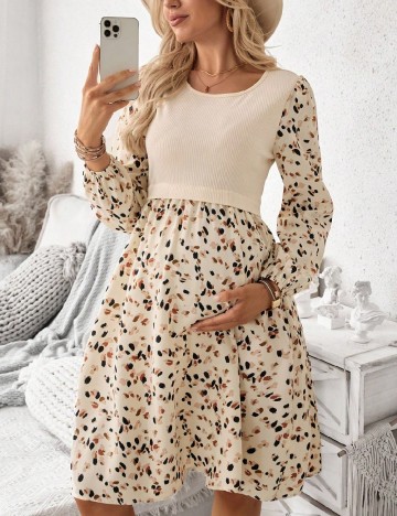 Rochie lunga SHEIN Maternity, mix culori