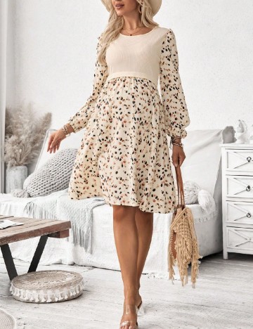Rochie lunga SHEIN Maternity, mix culori