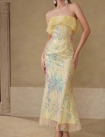 Rochie lunga MOTF, galben