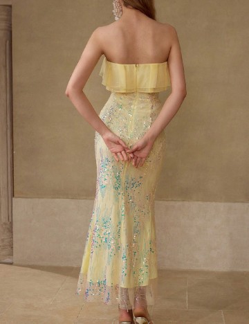 Rochie lunga MOTF, galben