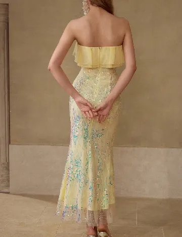 Rochie lunga MOTF, galben