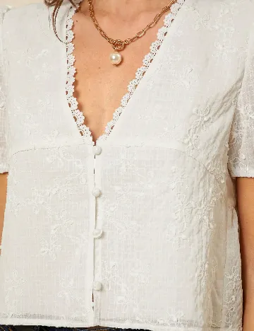 Bluza Poeselle, alb