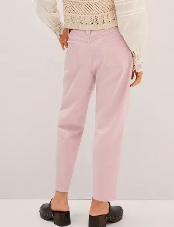 Pantaloni Mango, roz