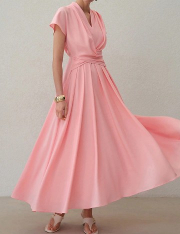 Rochie lunga MOTF, roz
