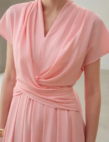 Rochie lunga MOTF, roz