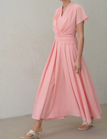 Rochie lunga MOTF, roz
