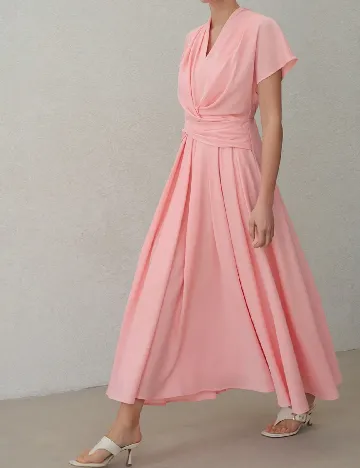 Rochie lunga MOTF, roz