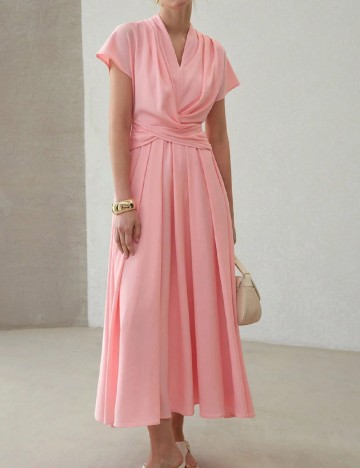 Rochie lunga MOTF, roz