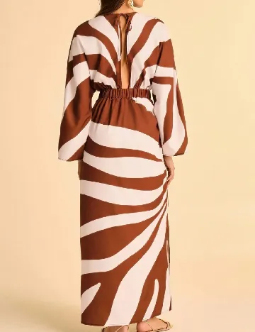Rochie lunga SHEIN, alb/maro