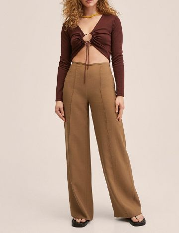 Pantaloni Mango Violeta, maro