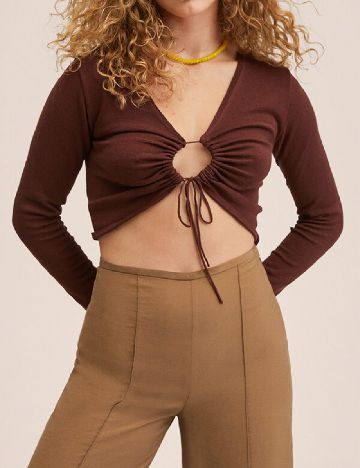Pantaloni Mango Violeta, maro