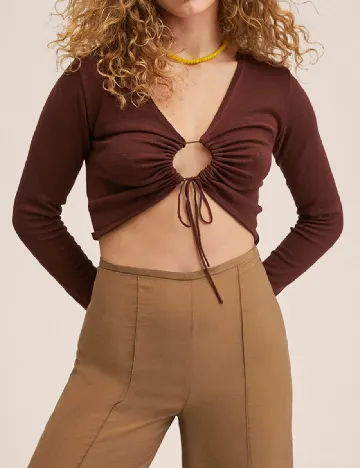 Pantaloni Mango Violeta, maro