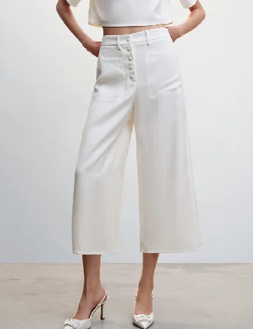 Pantaloni Mango, alb