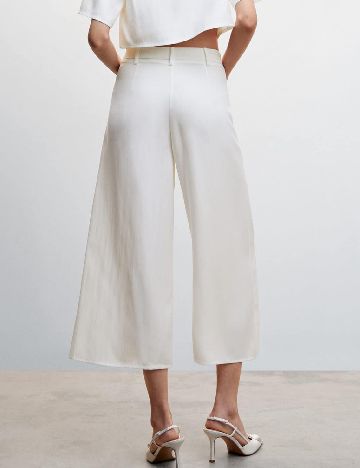Pantaloni Mango, alb