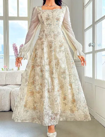 Rochie lunga SHEIN, crem