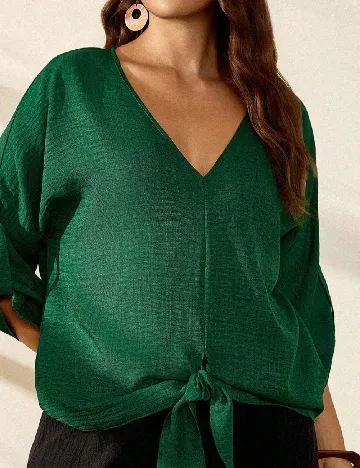 Bluza SHEIN CURVE, verde