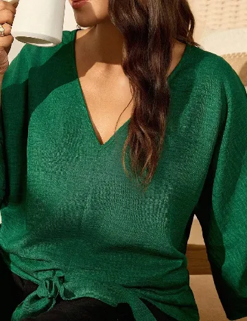 Bluza SHEIN CURVE, verde