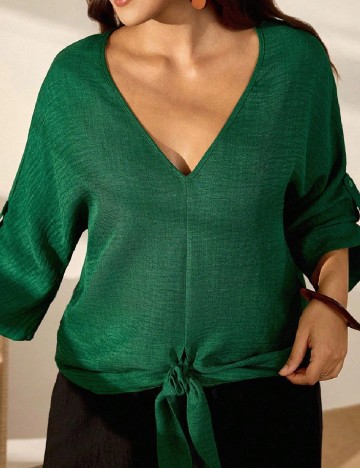 Bluza SHEIN CURVE, verde