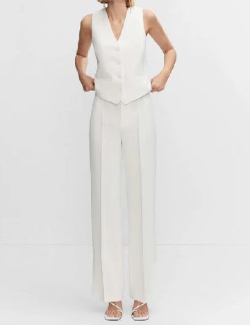 Pantaloni Mango, alb
