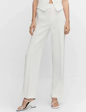 Pantaloni Mango, alb