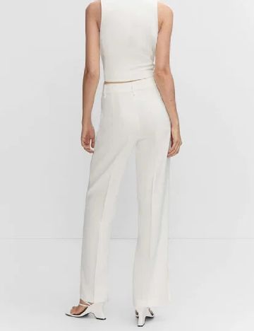Pantaloni Mango, alb