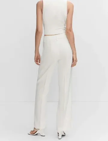 Pantaloni Mango, alb