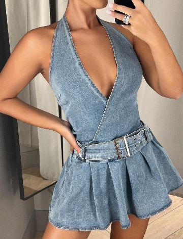Rochie scurta SHEIN, albastru