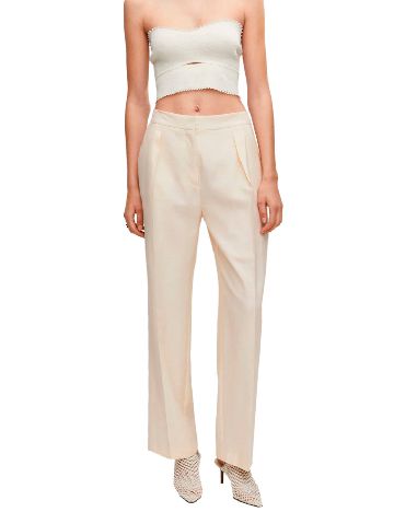 Pantaloni Mango, crem
