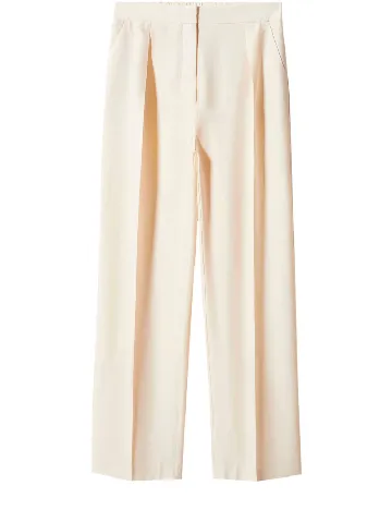 Pantaloni Mango, crem