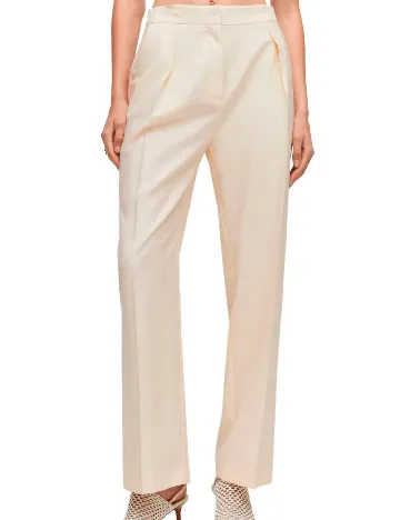 Pantaloni Mango, crem